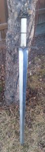 48in sword - caribou handle w wolf head B