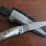 Damascus Knife with Antler Handle